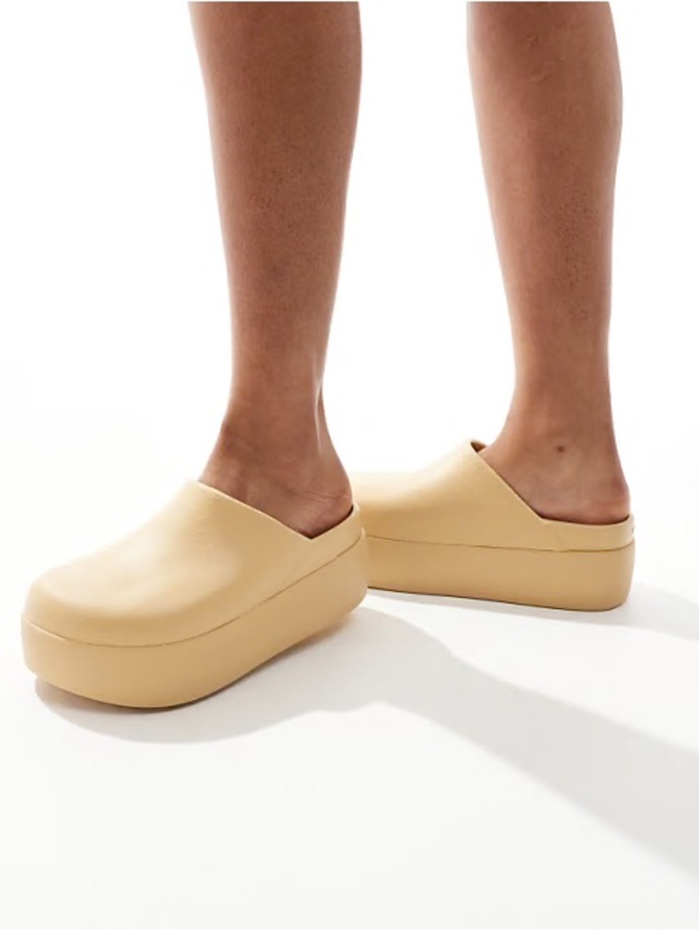 Crocs Dylan Platform Women's Size 10 Beige/Wheat Clog Shoes Slip-on Mules Tan